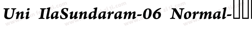 Uni IlaSundaram-06 Normal字体转换